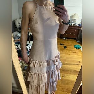 Lulus halter ruffled dress